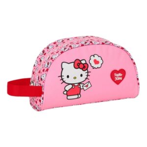 safta hello kitty neceser de 3.75l cremallera asa lateral adapatable a carro bolsillo interior 260x90x160mm color rosa