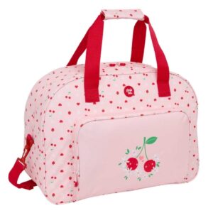 safta glowlab frutitas bolsa de deporte bolsillo frontal bandolera ajustable doble cremallera base con tacos fondo extraible material reciclado 33l 480x210x330mm color rosa