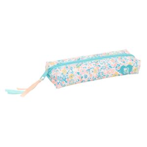 safta moos fiori portatodo cremallera goma elastica material reciclado 0.53l 220x70x40mm color azul claro