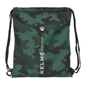 safta kelme camo saco plano bolsillo con cremallera cierre con cordones 5l 350x10x400mm color verde camuflaje