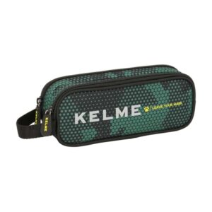 safta kelme camo portatodo 2 compartimentos con cremalleras asa lateral 1l 210x60x80mm color verde camuflaje