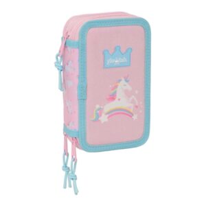 safta glowlab kids plumier de 3 pisos 37 piezas 1.3l goma lapiz boligrafos sacapuntas reglas 16 colores 14 rotuladores 125x55x195mm color rosa
