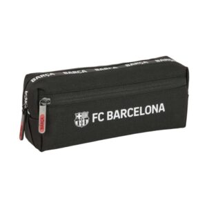 safta f.c.barcelona portatodo 3 compartimentos con cremalleras goma elastica 0.98l 220x60x85mm color negro
