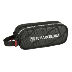 safta f.c.barcelona portatodo 2 compartimentos con cremalleras asa lateral 1l 210x60x80mm color negro