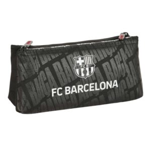 safta f.c.barcelona neceser compacto de 2l 2 compartimentos con cremallera compacto resistente 220x80x100mm color negro