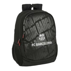 safta f.c.barcelona mochila adaptable a carro portabotellas dos compartimentos grandes tirador doble hombreras ergonomicas acolchadas asa de mano 23l 320x160x440mm color negro