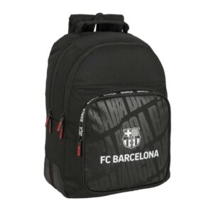 safta f.c.barcelona mochila con 2 compartimentos antirozaduras adaptable a carro bolsillo frontal portabotellas tirador doble hombreras ergonomicas 20l 320x150x420mm color negro