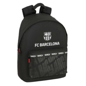 safta f.c.barcelona mochila para portatil hasta 14.1" interior acolchado bolsillo para tablet tirador doble hombreras ergonomicas espalda transpirable 20l 310x160x410mm color negro