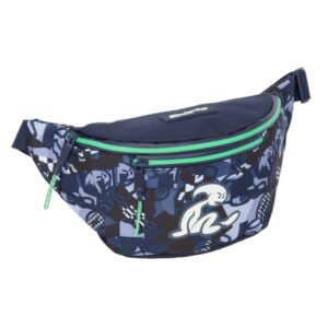 safta el niño navy bolsa de cintura cremallera cintas ajustables 2.49l 230x90x120mm color azul marino