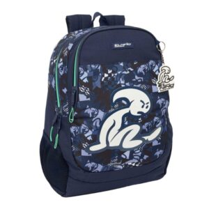 safta el niño navy mochila adaptable a carro bolsillos laterales dos compartimentos tirador doble hombreras ergonomicas asa superior 23l 320x160x440mm color azul marino