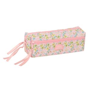 safta vmb portatodo 3 compartimentos con cremalleras goma elastica 0.98l 220x60x85mm color rosa