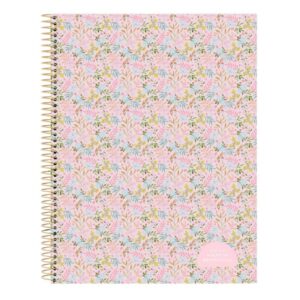 safta vmb bloc de notas a4 tapas duras 120 hojas cuadriculas espiral metalico separadores de colores gramaje 80g/m2 210x10x297mm color rosa
