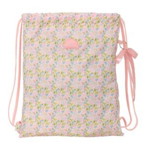 safta vmb saco plano bolsillo con cremallera cierre con cordones 5l 350x10x400mm color rosa