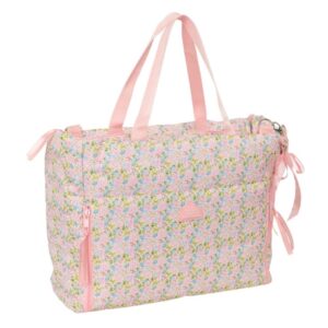 safta vmb maletin para portatil hasta 14.1" cremallera interior acolchado bolsillos frontales bolsillo interior hombrera ajustable asas de mano 28.46l 400x170x310mm color rosa