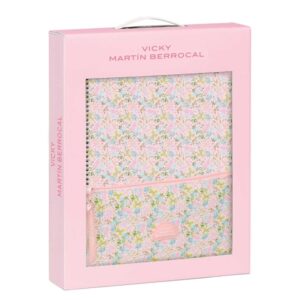safta vmb set de libreta a4 y portalapices para regalo presentado con ventana transparente asa de pvc 280x60x350mm color rosa