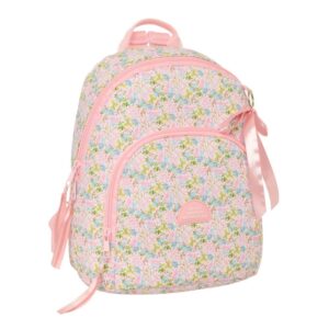 safta vmb mini mochila bolsillo frontal cremallera doble bolsillo interior bolsillo trasero con cremallera hombreras ajustables asa superior 250x130x300mm color rosa