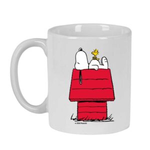 safta snoopy taza ceramica de 350ml 80x80x95mm color blanco