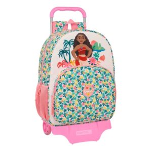 safta vaiana mochila con carro portabotellas doble tirador en cremallera hombreras ergonomicas mochila extraible carro resistente 21l 330x140x420mm color verde