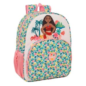 safta vaiana mochila adaptable a carro bolsillos laterales doble tirador ergonomia acolchada bolsillo frontal asa superior 330x140x420mm color verde