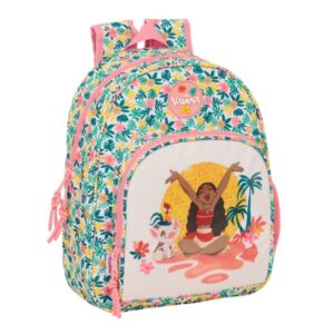 safta vaiana mochila infantil adaptable a carro portabotellas hombreras acolchadas bolsillo frontal asa superior 9.5l 280x100x340mm color verde