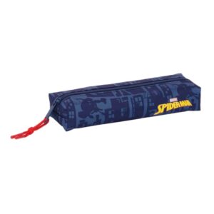 safta spider man portatodo cremallera goma elastica 0.53l 220x70x40mm color azul marino