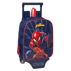 safta spider man mochila con carro tarjeta id asa superior mochila extraible carro resistente 6l 220x100x270mm color azul marino