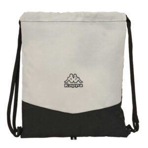 safta kappa grey saco plano bolsillo con cremallera cierre con cordones 5l ligero y compacto 350x10x400mm color negro y gris