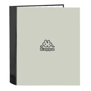 safta kappa grey carpeta con 4 anillas 40mm tapas duras forradas formato folio 270x60x330mm color negro y gris