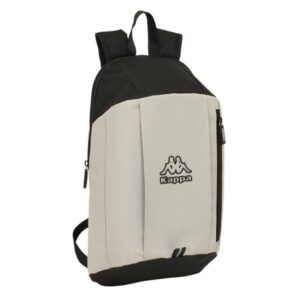 safta kappa grey mini mochila hombreras ergonomicas cremallera asa superior 8.5l uso diario acolchado comodo 220x100x390mm color negro y gris