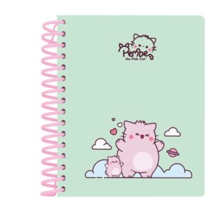 safta pembe the pink cat bloc de notas a6 tapas duras 120 hojas gramaje 80g/m2 118x146mm color menta
