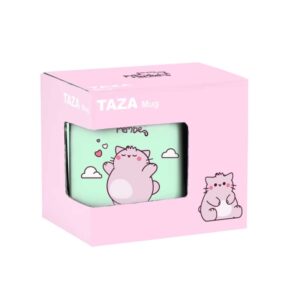safta pembe the pink cat taza ceramica de 350ml 80x80x95mm color menta