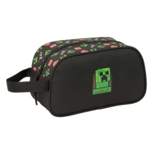 safta minecraft neceser de 5l cremallera asa lateral adapatable a carro 260x120x150mm color negro