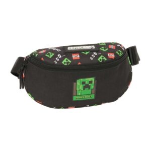 safta minecraft bolsa de cintura cintas ajustables 2.90l 230x90x140mm color negro