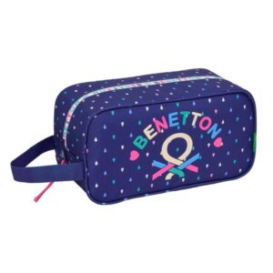safta benetton drop zapatillero asa lateral 6l compacto y ligero 290x140x150mm color azul oscuro