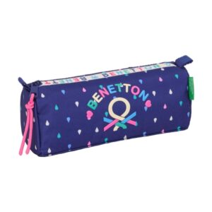 safta benetton drop portatodo cremallera 1.20l 210x70x80mm color azul oscuro