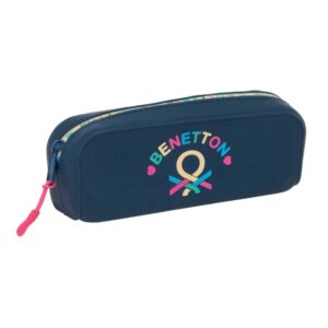 safta benetton drop portatodo cremallera silicona facil de limpiar 0.60l 185x55x75mm color azul oscuro