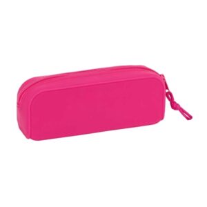 safta benetton heart portatodo cremallera silicona 0.60 l 185x55x75mm color rosa