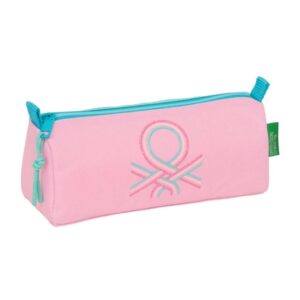 safta benetton dolce portatodo cremallera 1.20l 210x70x80mm color rosa pastel
