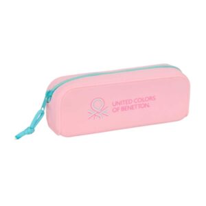 safta benetton dolce portatodo cremallera silicona 0.60l 185x55x75mm color rosa pastel