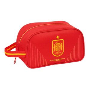safta seleccion española de futbol neceser de 5l cremallera asa lateral adapatable a carro 260x120x150mm color rojo