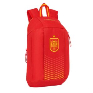 safta seleccion española de futbol mini mochila hombreras ergonomicas cremallera asa superior 8.5l 220x100x390mm color rojo