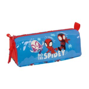 safta spidey portatodo cremallera 1.20l 210x70x80mm color rojo y azul