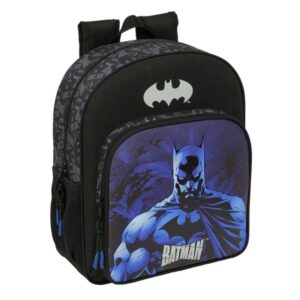 safta batman mochila adaptable a carro bolsillos laterales doble tirador hombreras acolchadas bolsillo frontal asa superior 15l 320x120x380mm color negro
