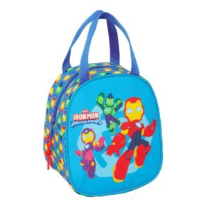 safta iron man neceser termo de 5.85l interior forrado en aluminio asa superior 190x140x220mm color azul