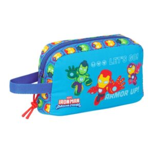 safta iron man portadesayunos termico de 1.7l interior forrado en aluminio 215x65x120mm color azul
