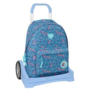 safta frozen mochila para portatil hasta 14.1" portabotellas tirador doble espalda acolchada asa superior mochila extraible alto abierto de 85cm 17.35l 310x130x430mm color azul