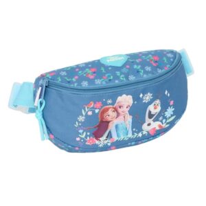 safta frozen bolsa de cintura cintas ajustables 2.90l cierre de pvc 230x90x140mm color azul