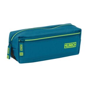 safta munich land portatodo 3 compartimentos con cremalleras goma elastica 0.98l 220x60x85mm color azul oscuro