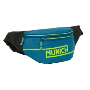 safta munich land bolsa de cintura cremallera cintas ajustables 2.49l 230x90x120mm color azul oscuro