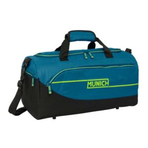 safta munich land bolsa de deporte bandolera ajustable cremallera doble bolsillo frontal bolsillos laterales fondo extraible tacos en base 500x250x250mm color azul oscuro